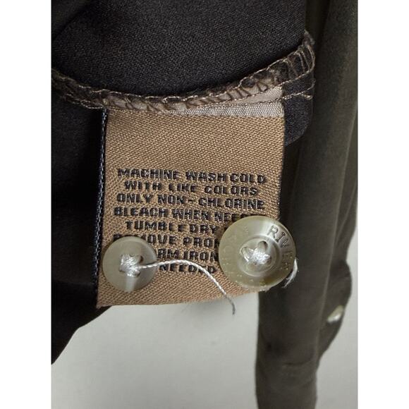 Buckhorn River Button Down Shirt Men's XL Brown Faux Suede Oudoor Work Western - Picture 6 of 10